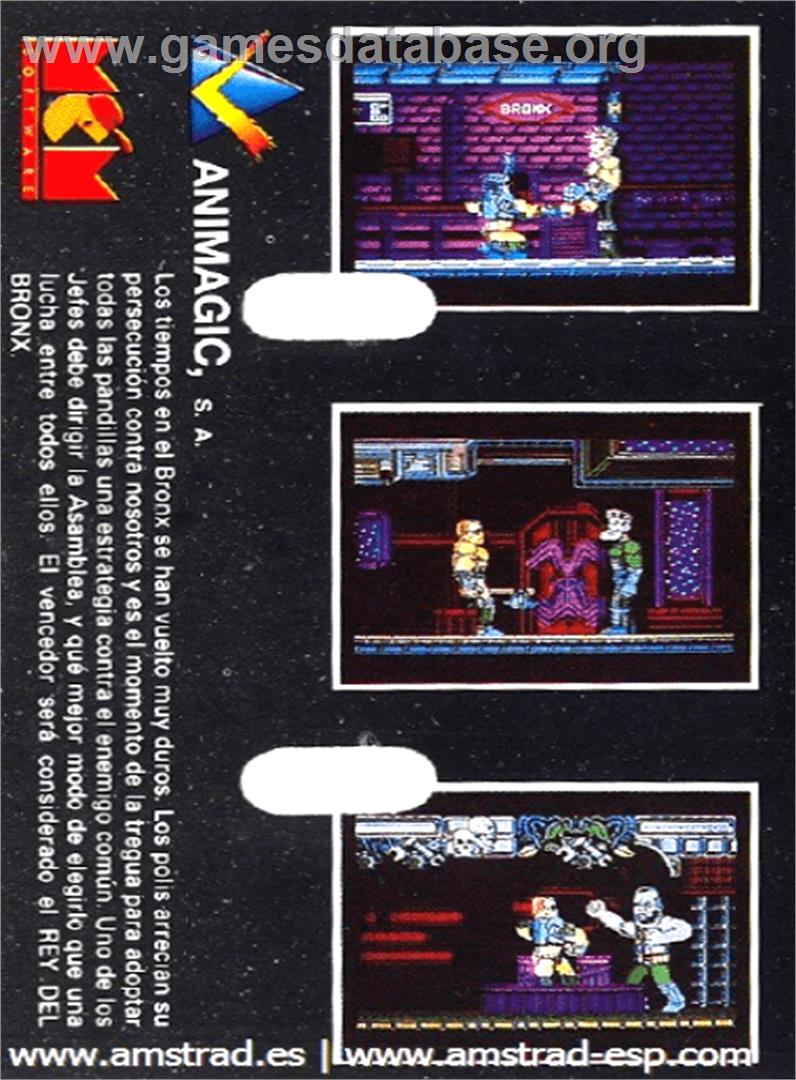 Bronx - Amstrad CPC - Artwork - Box Back